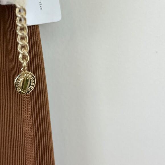 WeWoreWhat Chain High Rise Legging Ribbed Brown Stretch Athleisure Small NWT - Picture 8 of 12